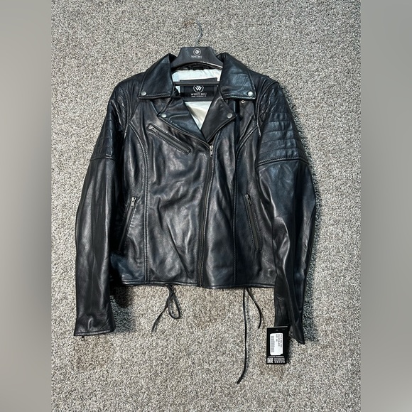 NWT Whet Blu The Princess Side-Laced Leather Jacket Size XXL - Picture 6 of 9